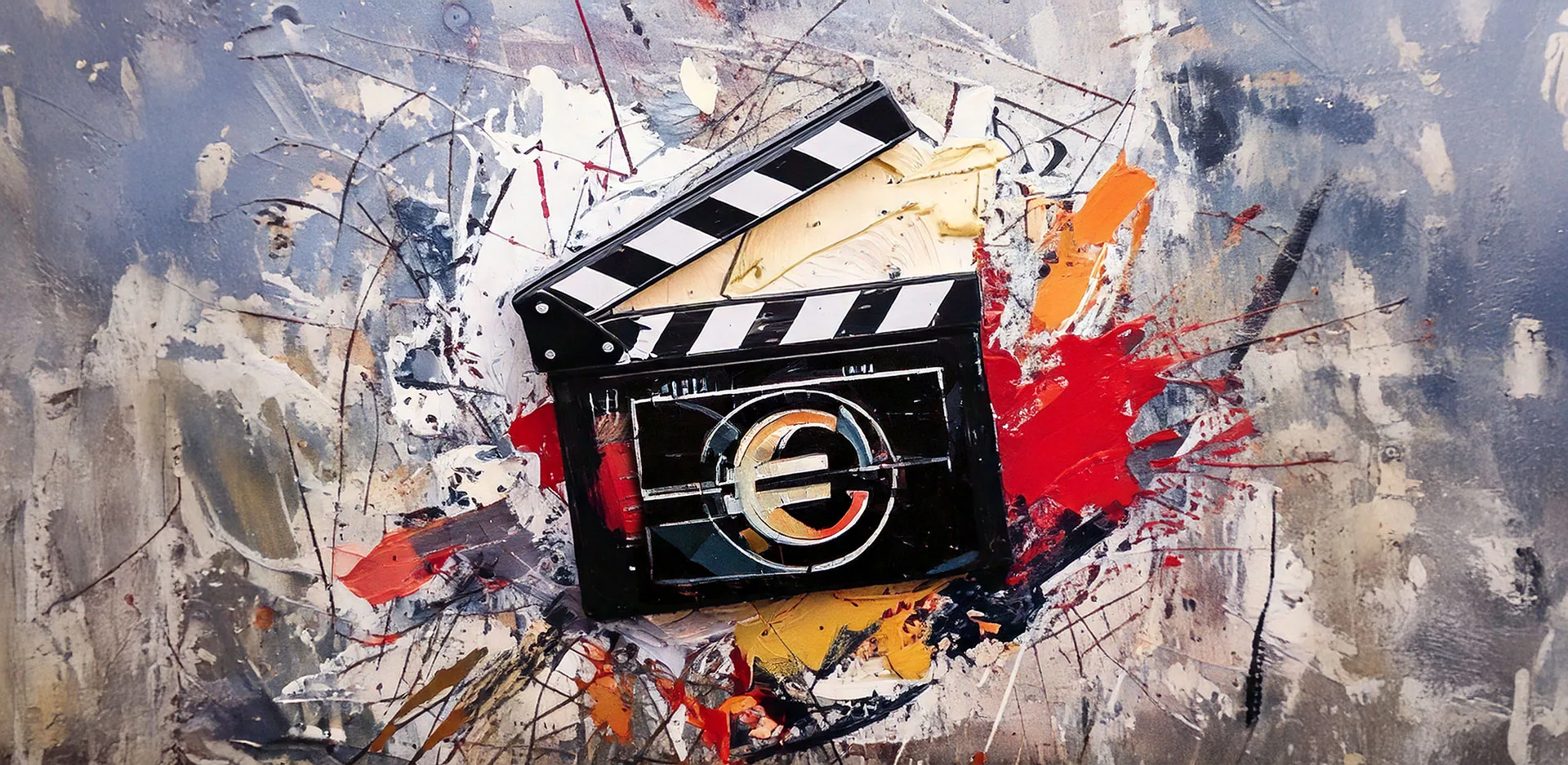 Ilustración: claqueta con el símbolo del euro